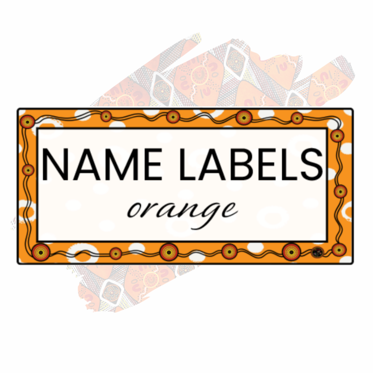 Orange Name Label TIPIAC