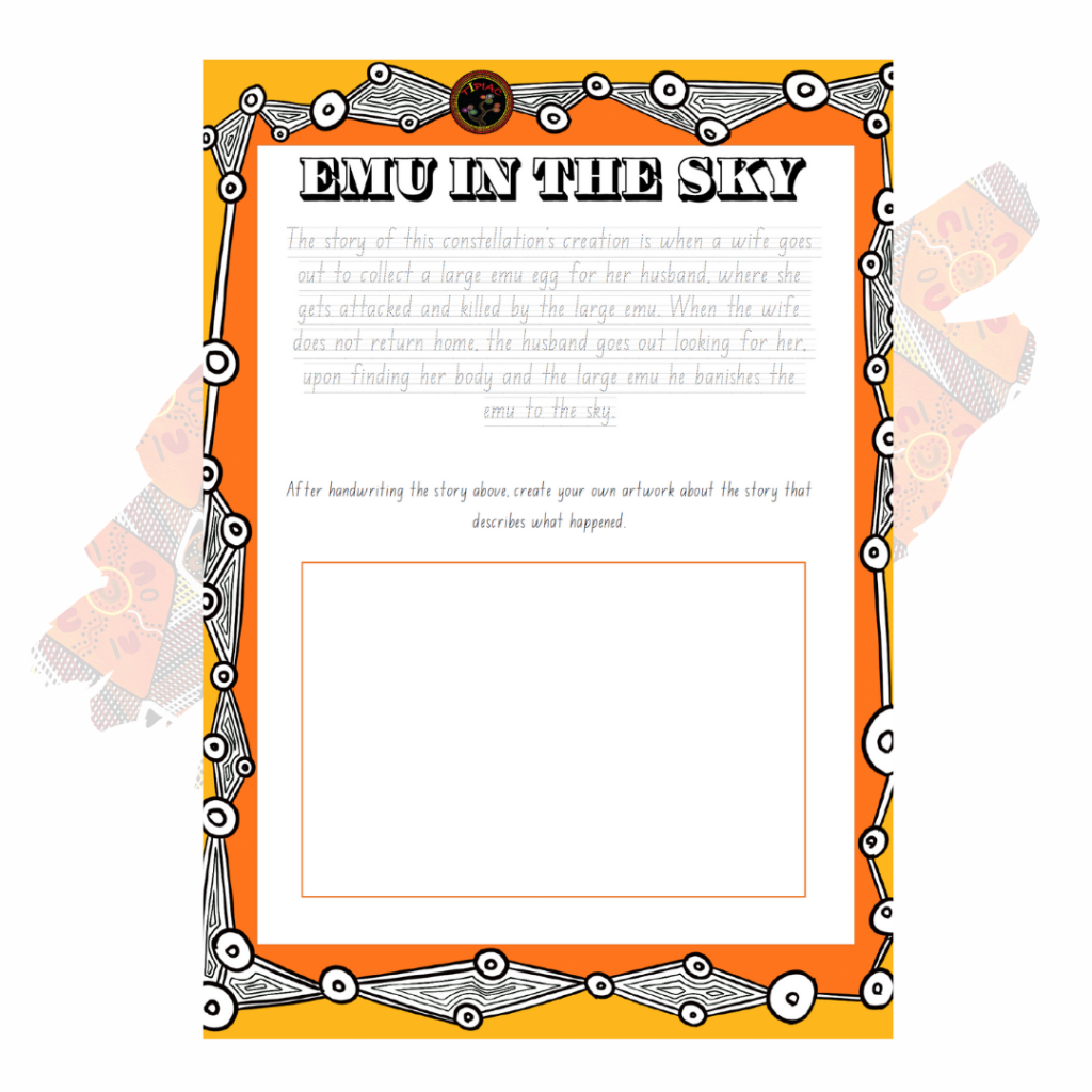 Constellations – First Nations Dreaming Stories handwriting worksheets ...
