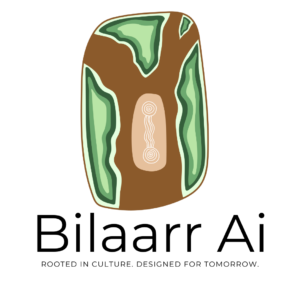 Abstract, stylized shape with a brown central form and green, leaf-like accents on both sides; conveys an artistic, organic pattern rather than a literal object.